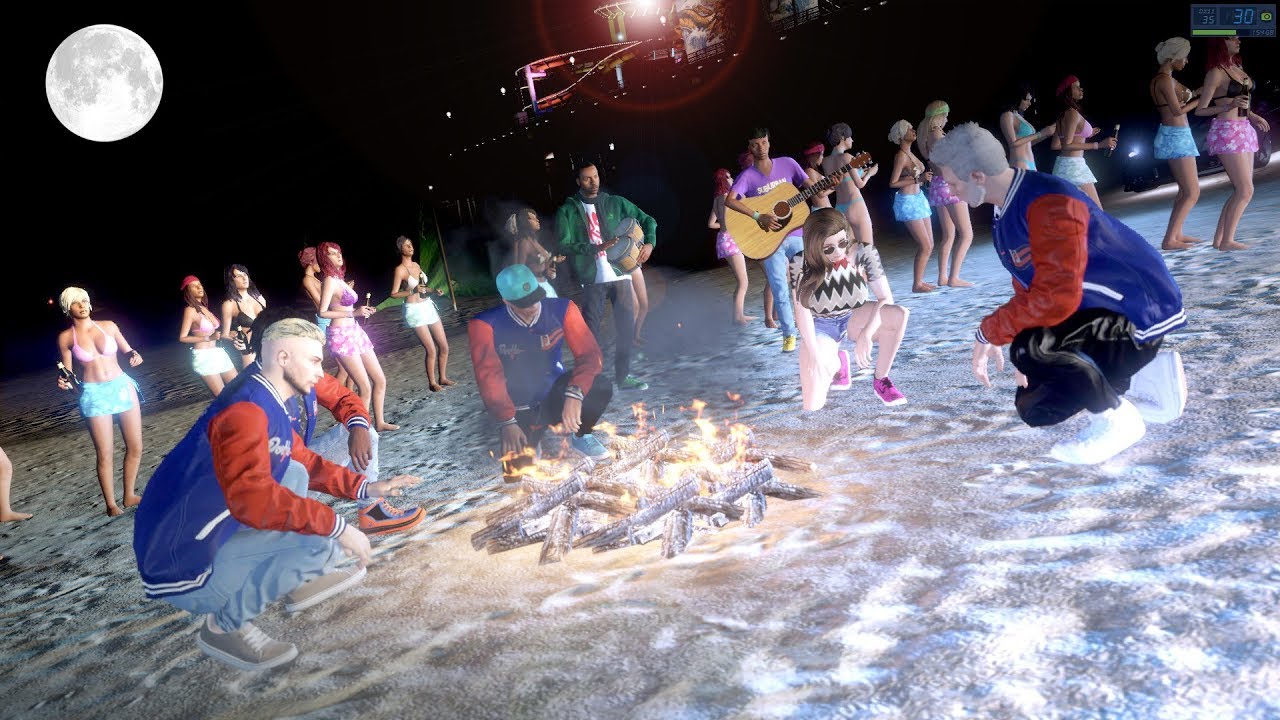 GTA V: VIDA DE JOVEM | RICK tentou agarrar a DUDA a FORÇA no LUAU da ESCOLA 