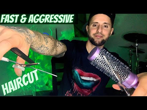ASMR | Fast & Aggressive Haircut (RolePlay) Personal Attention.