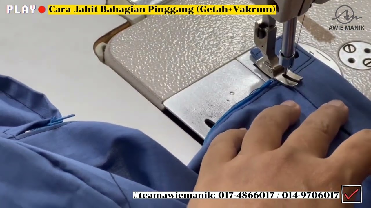 CARA PINGGANG KAIN, GATAH VAKRUM..SENANG JA...JOM JAHIT..