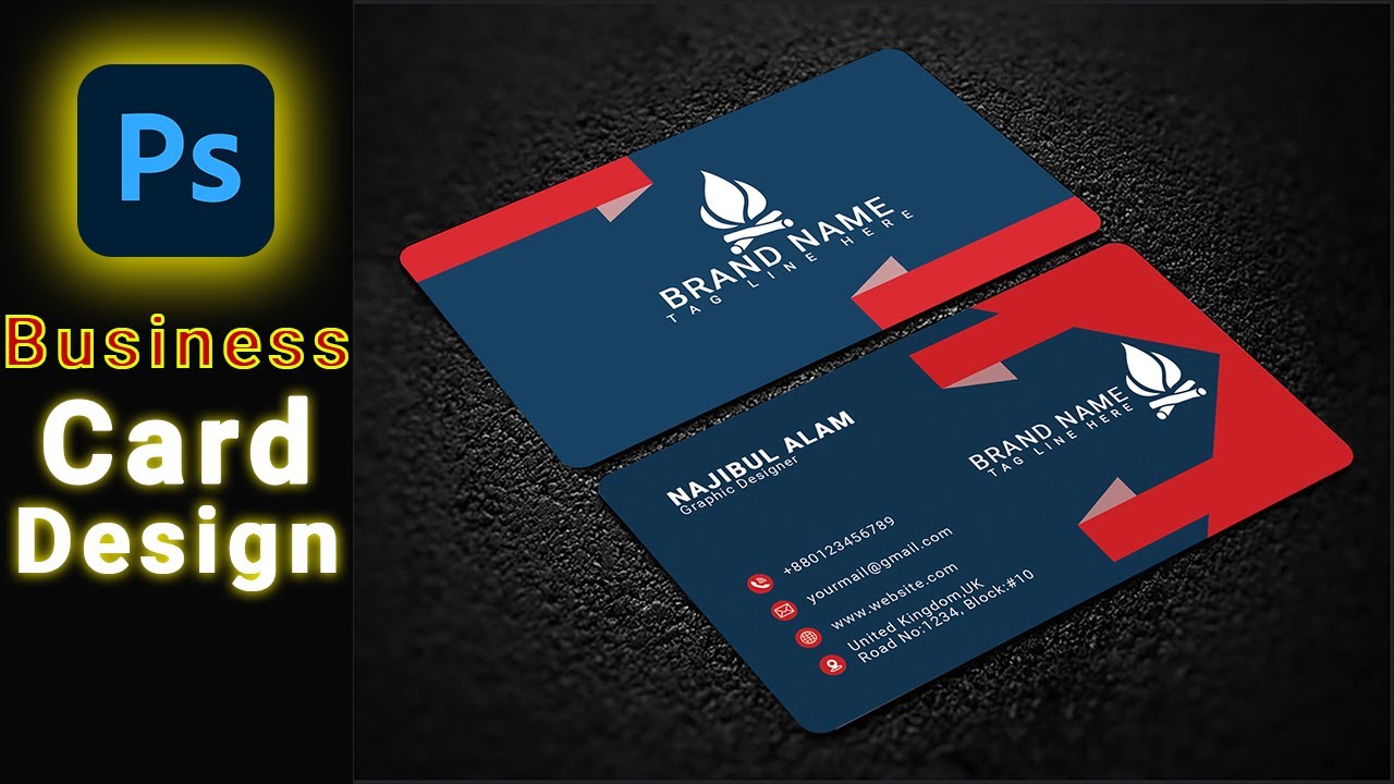 How to create a Professional Business Card Design in photoshop ...