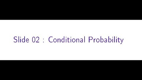 Economic Statistics Lecture 2 Conditional Probability