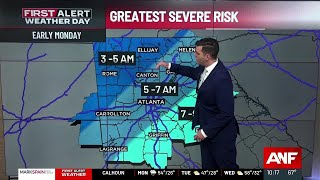 First Alert Forecast: Strong storms tonight, colder air to follow