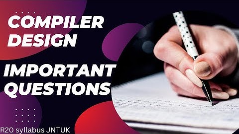 Compiler Design Important Questions for Semister JNTUK R20 syllabus || #jntuk #important