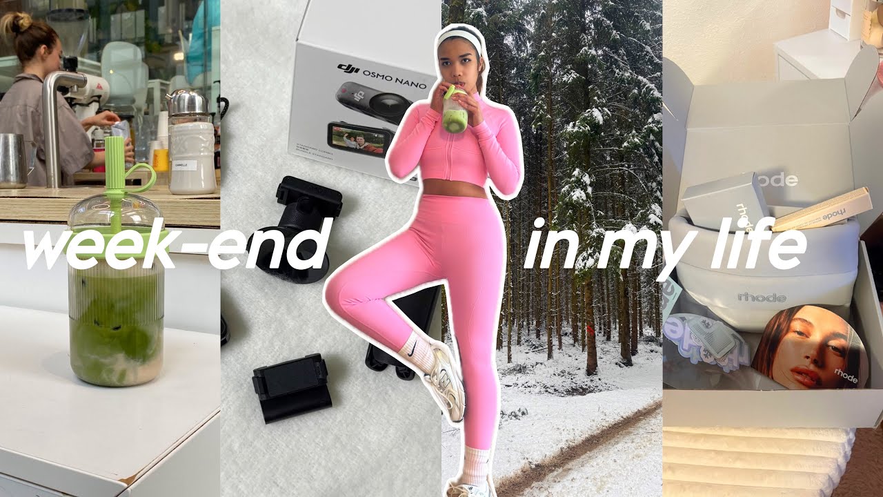 WEEK-END VLOG 🍵🎀⭐️🧸 RHODE unboxing + morning sport and matcha + dji osmo nano and more … 