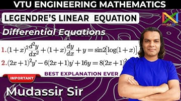 Legendre lineaire differentiaalvergelijkingen | VTU technische wiskunde beste uitleg
