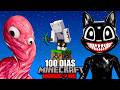 Sobreviví 100 Días a las Criaturas de Trevor Henderson en un Solo Bloque en Minecraft