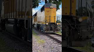 UP 815 rolls 2 cars and a caboose on the Cragin Branch