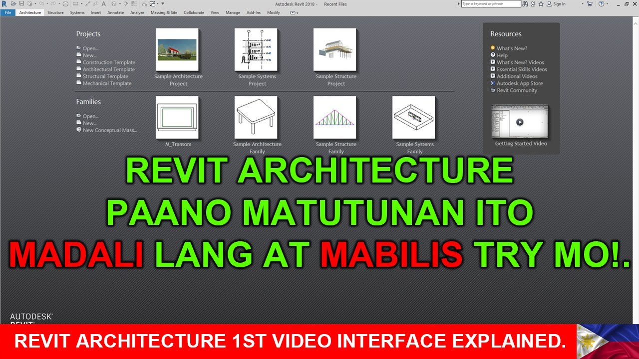 PAANO MATUTUNAN ANG REVIT ARCHITECTURE 1ST TUTORIAL | PH - YouTube