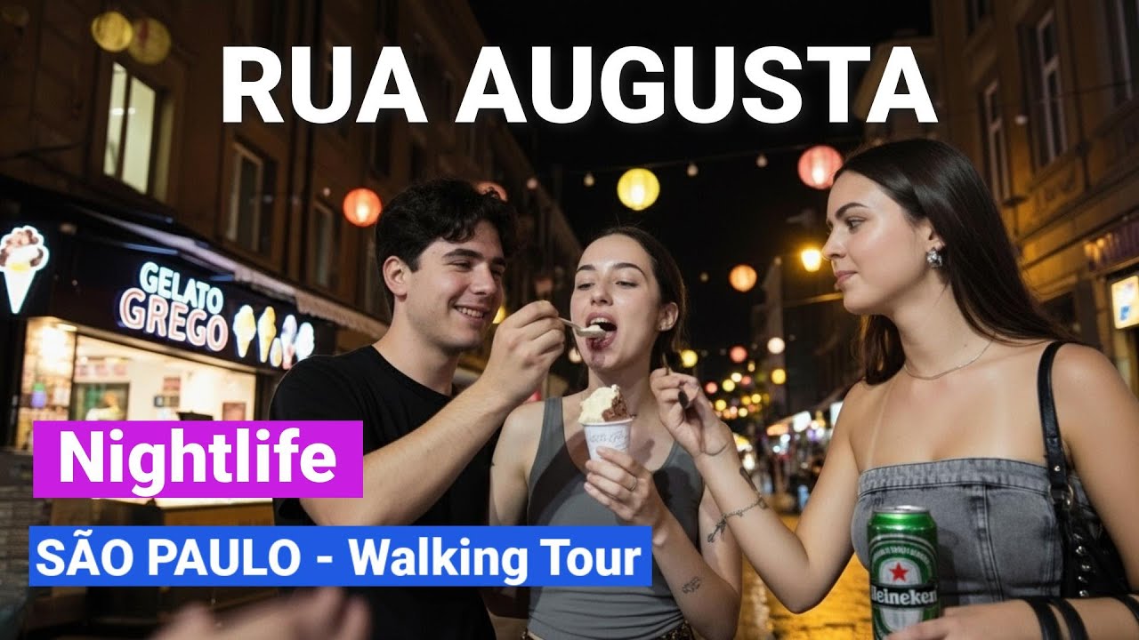 Rua Augusta: vida noturna de São Paulo | Walking Tour 4K