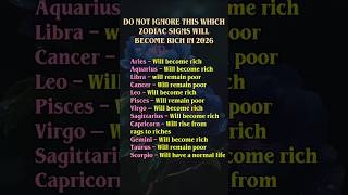 These Zodiac Signs Get Riches in 2026🌺#astrology #horoscope #zodiac #tarot #astrosign
