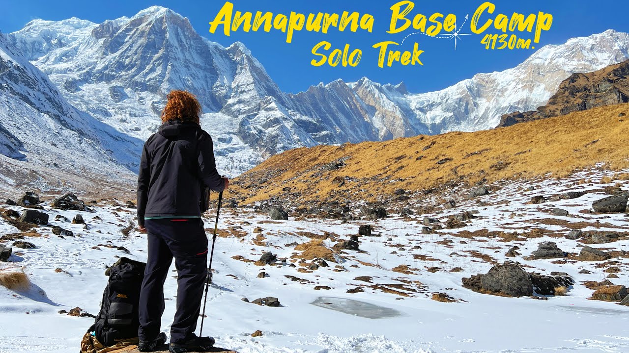 ANNAPURNA BASE CAMP SOLO TREK VIA GHANDRUK JHINU DADA. FULL ROUTE, BUDGET & ENG. SUBTITLE.