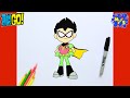 How to Draw Robin from Teen Titans Go!