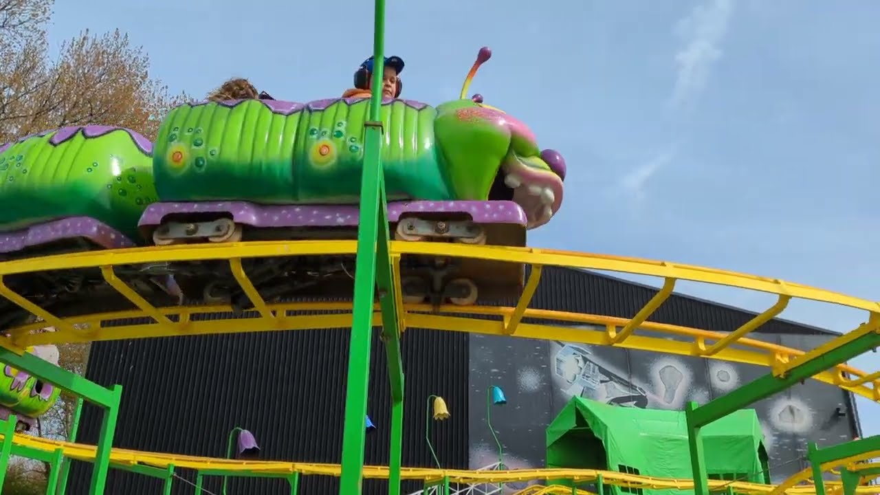 Caterpillar Coaster Ride At Brean Theme Park