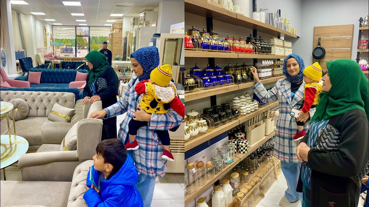 YENİ YAPILAN KÖY EVİ HEDİYELERİ | YENİ MODEL KOLTUK TAKIMLARI ÇARŞI GEZİSİ