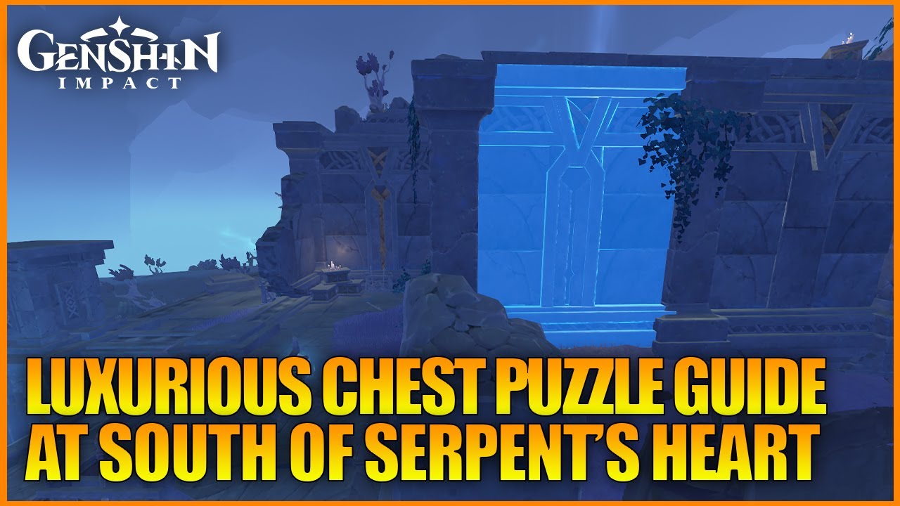 Luxurious Chest Puzzle South Of Serpent's Heart Enkanomiya Genshin