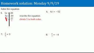 Math 8 Week 6 09/09/19 Wealth