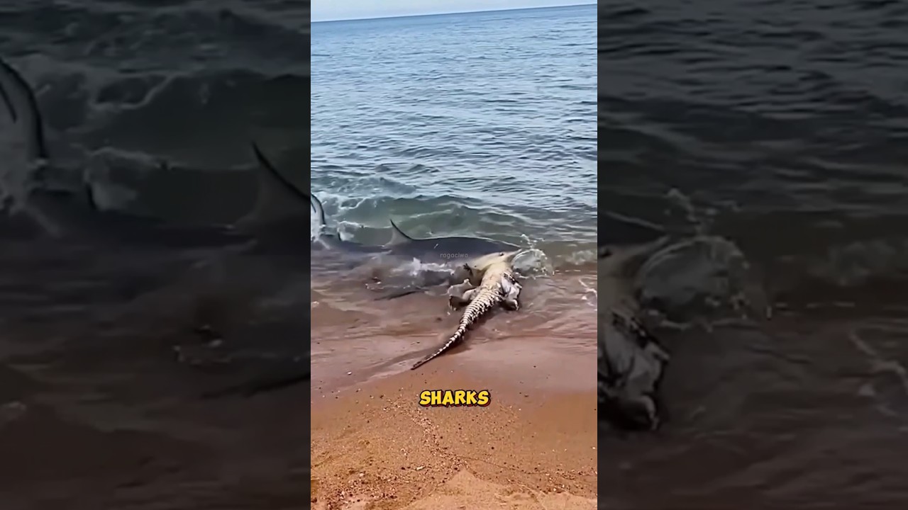 Крокодилы против акул