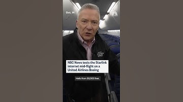 NBC News tests the Starlink internet mid-flight on a United Airlines Boeing