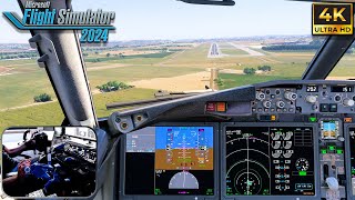 Flight Simulator 2024 CRAZY CROSSWIND LANDING!! | 25kts Jerez | iFly 737 MAX | 4K Ultra Realism