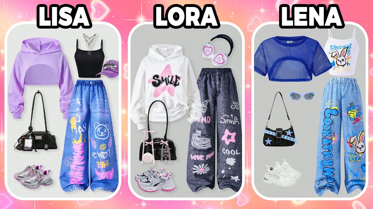 LISA 💗 LORA 🌈 OR LENA ❣️ | Fashion Choice Challenge ✨👗