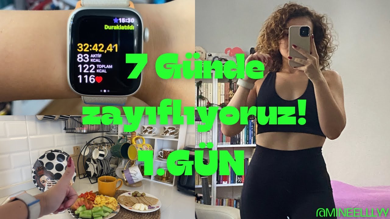 7 Gün Boyunca Birlikte Zayıflıyoruz!/ Ne Yiyorum?/Nasıl Spor Yapıyorum? 
