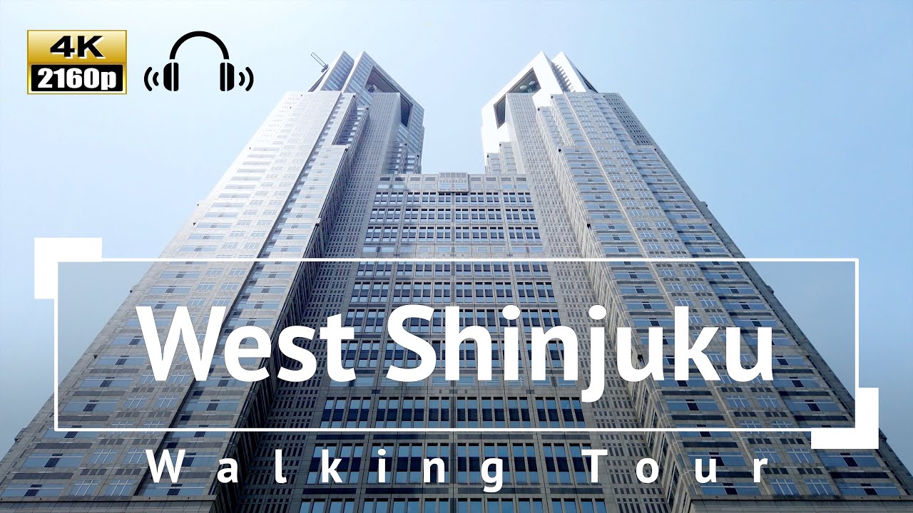 [4K/Binaural Audio] West Shinjuku Walking Tour Tokyo Japan YouTube