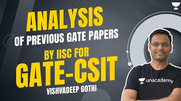 Analysis of Previous GATE Papers by IISc for GATE-CS & IT | GATE 2024 |  Vishvadeep Gothi