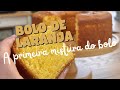 A primeira mistura do bolo