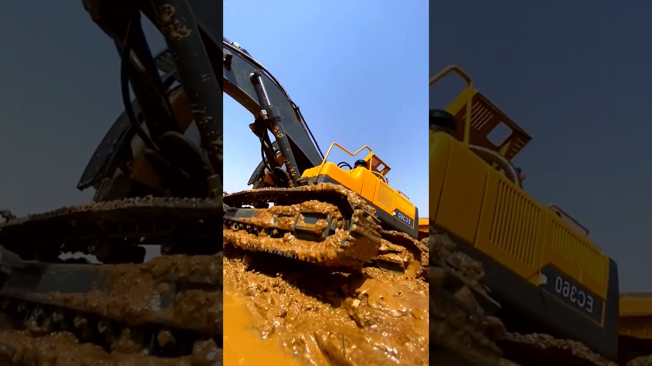 Excavator tractor Operator During collapse accident - Engineering Vehicle 