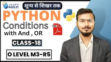 Python O level Full course in Hindi | Python for beginners in Hindi | m3r5 python #18 Conditional