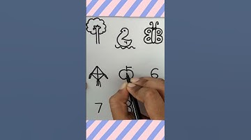 How to draw using Numbers 1-9 /Simple drawing ideas #shorts