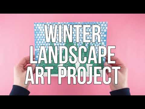 Winter Landscape Art Project for Kids – Art is Basic