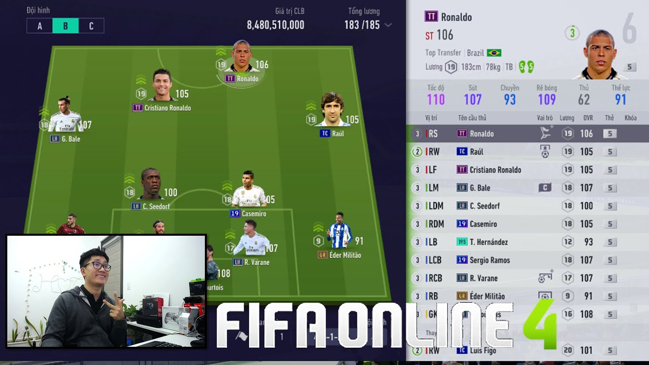 phim 18+ nhat ban ko che FIFA ONLINE 4: XÂY DỰNG ĐỘI HÌNH REAL MADRID +5 MAX BINH TRONG TẦM GIÁ & TEST HÀNG DROGBA MOG +8