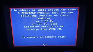 EAS #399: Required Monthly Test - Indiana (7/15/2021) (Comcast)