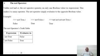 3  Binary and Unary Boolean operators