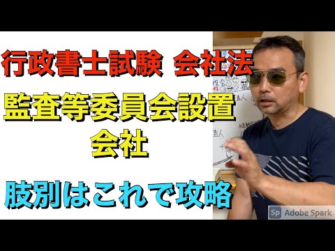 行政書士試験　監査等委員会設置会社はこんな会社　肢別過去問一網打尽　会社法