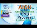 Aiou online admission  cms enrollment  cms process  continue students  ziaulhassnain naqvi