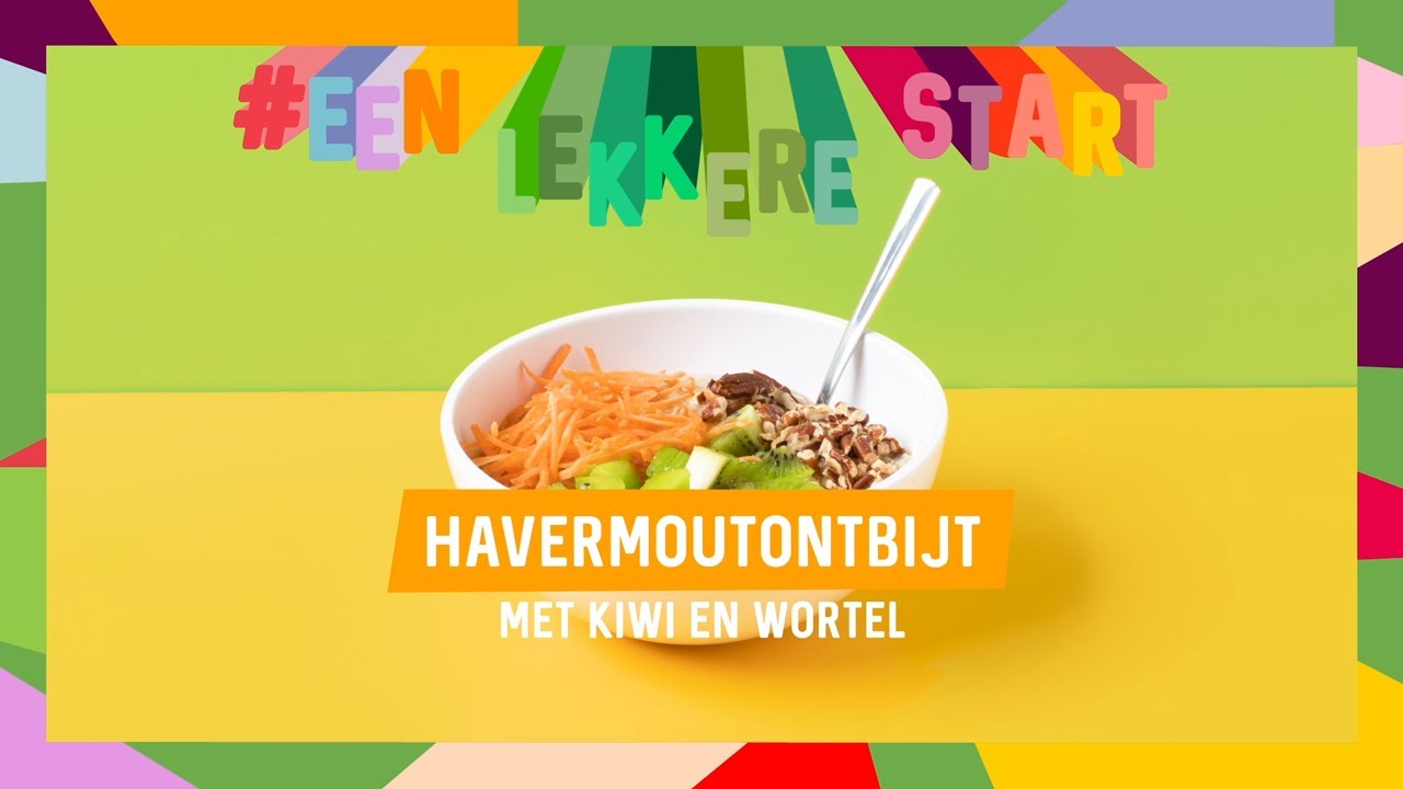 Havermoutontbijt met kiwi en wortel - YouTube