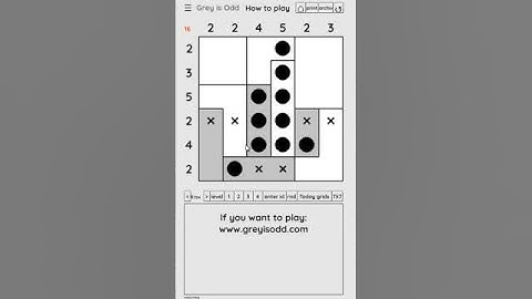 Grey is Odd - Today grids. Solution level 4 6X6 dated 03-12-2024