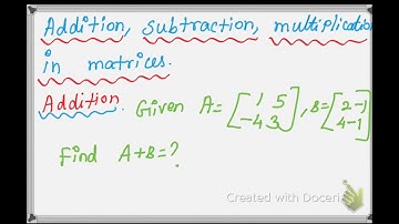 Addition , subtraction  , multiplication  and scalar multiplication of the matrix.