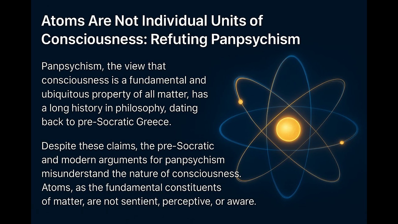 Atoms Are Not Individual Units of Consciousness: Refuting Panpsychism