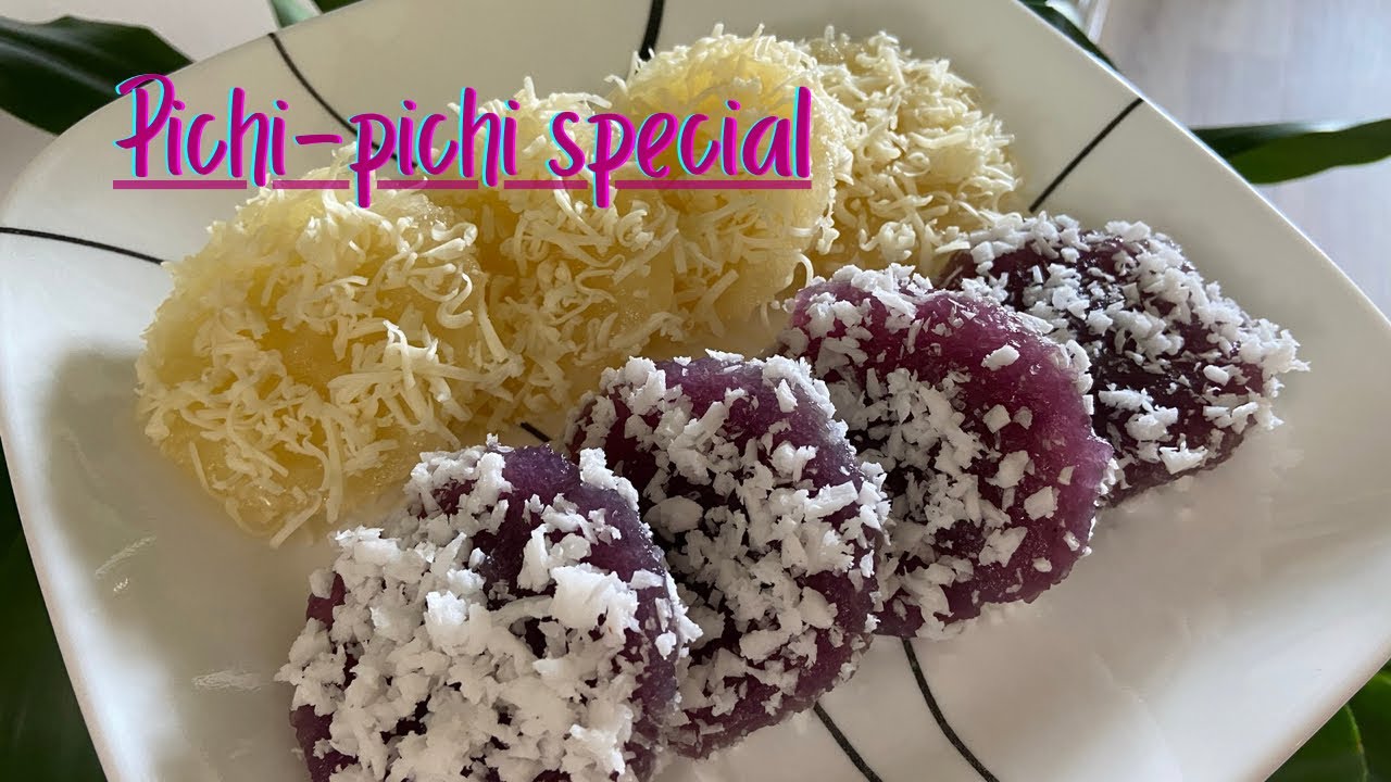 PICHI PICHI RECIPE UBE AND CHEESE Flavor || PINOY KAKANIN @Mommy Rosie ...