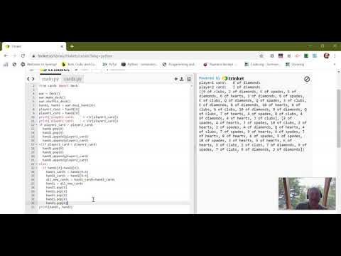 Handling A Draw in War Card Game Python Video 3