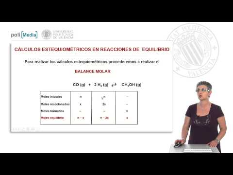Cálculos estequimétricos en reacciones de equilibrio | 21/22 | UPV