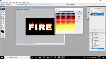 fire text effect in photoshop
