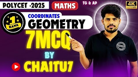 7 MCQ by Chaitu7| Polycet exam preparation 2025 telugu |Coordinates Geometry | TG & AP | FIRST 🥇