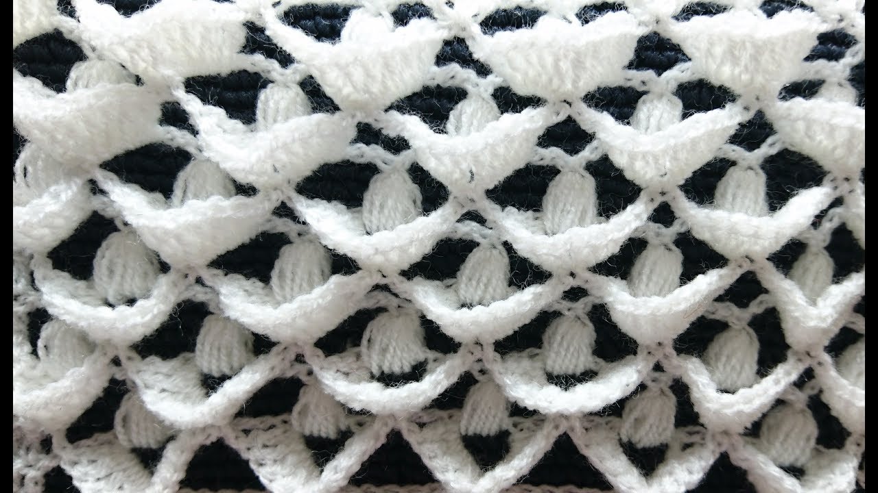 DIY CROCHET PONTO FANTASIA 3D DE 2 CARREIRAS HD