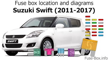 Fuse box location and diagrams: Suzuki Swift (2011-2017)