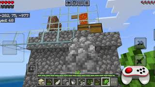Collect the iron from auto iron form I build.Minecraft pocket edition game play.