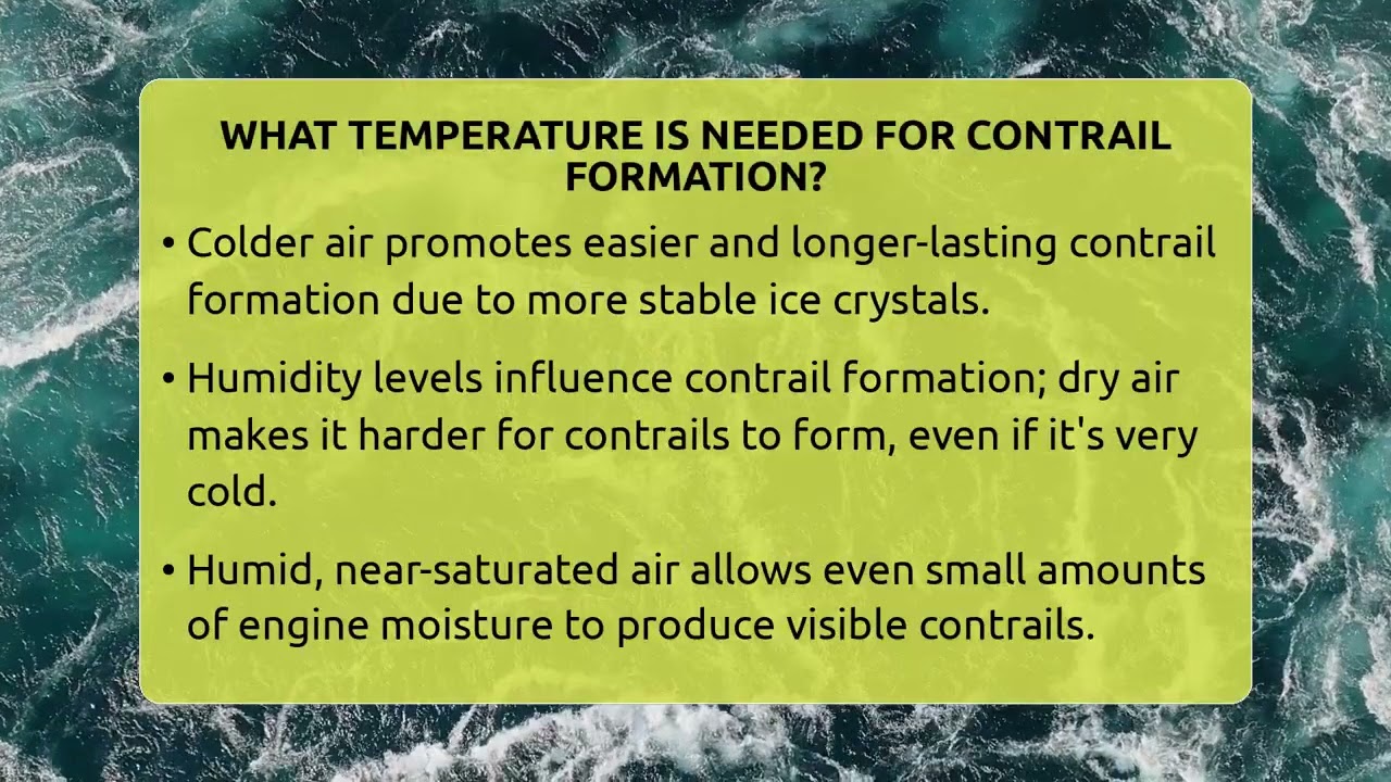 What Temperature Is Needed For Contrail Formation? - Weather Watchdog